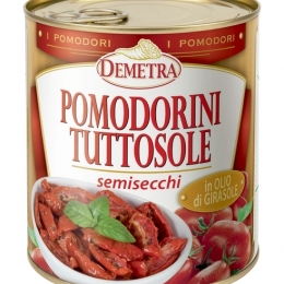 Tomates semi-sechees a l'huile de tournesol boite 4/4 DEMETRA