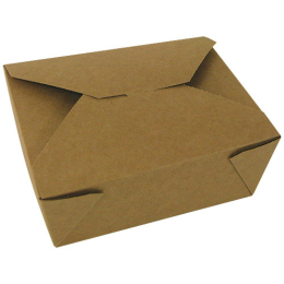 Boite "Firpack" biodegradable carton kraft brun 1324 ml [170x137x64] [300]
