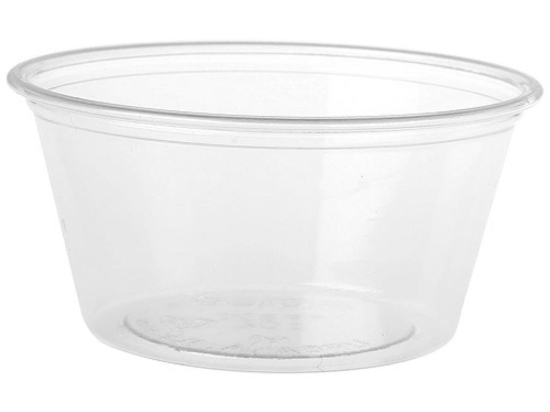 Mini Pot a sauce 6cl  PET  *2500 (couvercle associé :  09POTL2)