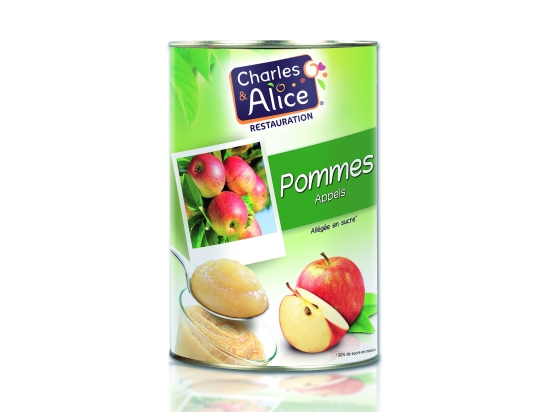 Compote Pomme Allégée en Sucre Boite 5/1