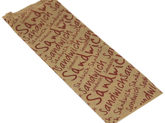 Sac sandwich papier kraft brun PPT  *1000