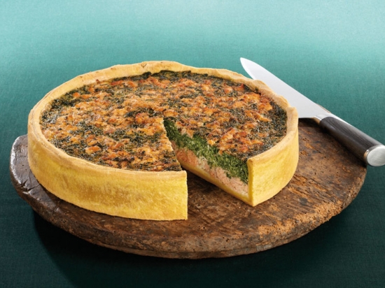 Quiche Gourmande 2 saumons et épinard diam 30Cm
