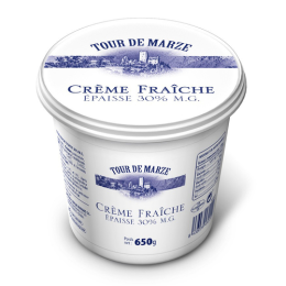 Crème fraiche 30%Mg (650g x6) - TOUR DE MARZE